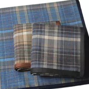 옆집샵 등산용 땀수건 면 체크 손수건 산뜻한 땀방울 닦기 정사각형 3종 세트