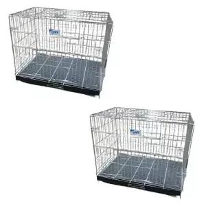 강아지 고급 사각 철장 대형 2P 반려견 배변판 울타리 강아지하우스