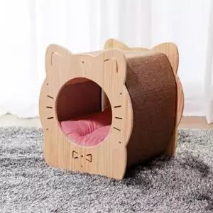 고양이 집 천연목재 고양이 하우스 캣 하우스