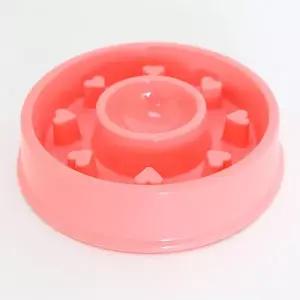 [RIZPICK]애견 하트 슬로우식기 급체방지 강아지 고양이 강아지자동급식기