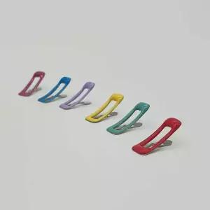 머리핀 강아지 사각 똑딱핀 5P 강아지삔 강아지머리핀