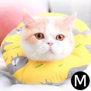 강아지넥카라 넥카라 옐로우폭스 쿠션 도넛 M