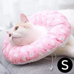 도넛 핑크래빗 S 강아지넥카라 넥카라 쿠션
