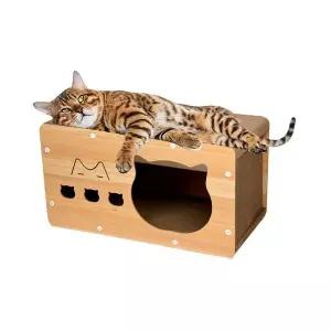 고양이 스크래쳐 하우스 숨숨집 냥이집 반려동물 삼각 박스집
