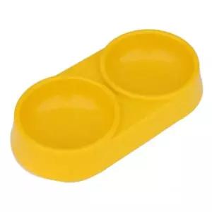 강아지 기본 쌍식기 노랑 1P 반려견 밥그릇 물그릇 애견물그릇