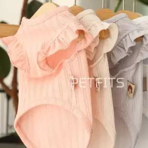 반려견 실내복 프릴 민소매 티셔츠 애견복 강아지옷 EA 강아지