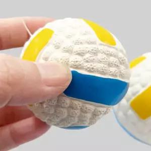 강아지 라텍스 삑삑이 배구공 화이트 소형 1P 공놀이