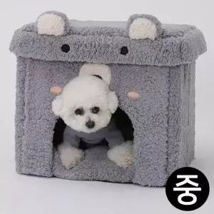 [RIZPICK]그레이 중형 강아지하우스 하우스 캣치치 레드퍼피