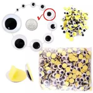 [문구/오피스] 접착식 눈알 대용량 15mm 스티커 인형눈알-약500개입