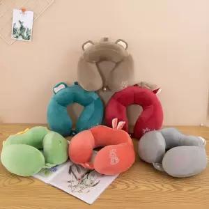 나오유 여행용 목쿠션 사무실 U자형 휴대용 캐릭터 낮잠 베개