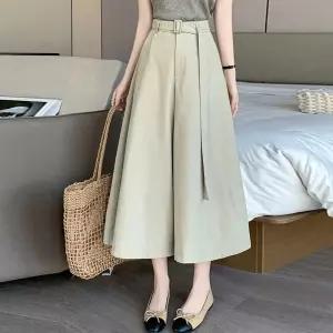 G126931_(벨트세트) 와이드 롱 치마바지 큐롯팬츠 통바지 치마바지 큐롯팬츠