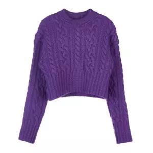 [라벨루쏘]  여성 케이블 크롭 니트 FKS051 017 500