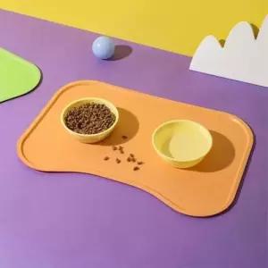 [반려] 밥그릇 물그릇 식기매트 강아지 고양이 애견식탁 잔솔