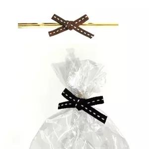 리본끈 포장 타이 봉투 쇼핑백 마트 컬러 20개 포장끈 빵끈 리본 리본타이