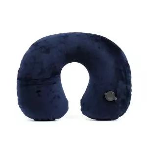 굿웰 에어 목베개 휴대용 여행 장거리 목쿠션 네이비