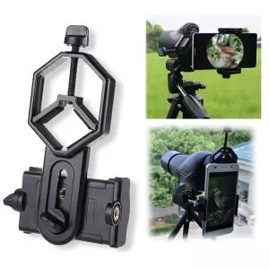 쌍안 단안 스포팅 스코프 망원경 홀더 접안 렌즈 용 범용 휴대 어댑터 클립 마운트