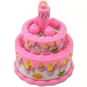 미니 생일케이크 (분홍) 3521-24P 영어노래 불빛 효과음