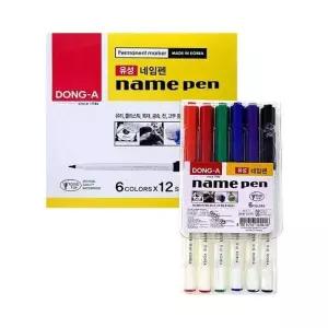 동아 유성 네임펜 6색 세트 타(12개입)