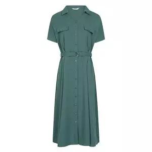 [하프클럽/레코브](레코브) 벨티드 카라 반팔 원피스(LC61C5OP522A)