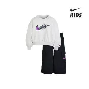 매장정품 나이키 크루 맨투맨 카고 FT 팬츠 세트 블랙 1-4세 A253ST877PBK 263865