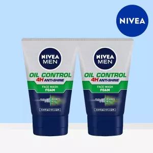 니베아 맨 오일 컨트롤 훼이스 워시 폼 100g 2개
