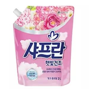 LG생활건강 샤프란 섬유유연제 햇빛건조 핑크플로랄 2L