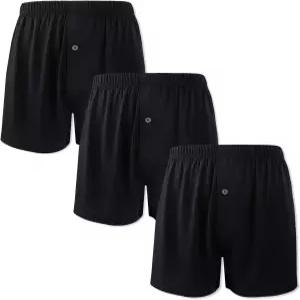 남성용 대나무 쿨 복서 숏 클래식 핏 소프트 캐주얼 속옷 루즈 통기성 반바지