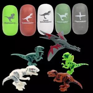 공룡 장난감 티라노사우루스 벨로시렙터 피규어 세트 딜로포사우르스 모형 미니 과학 조립