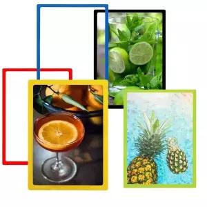 1+1 부착용 포켓패드 pop 안내판 꽂이판 보드 A4 2개 게시판패드