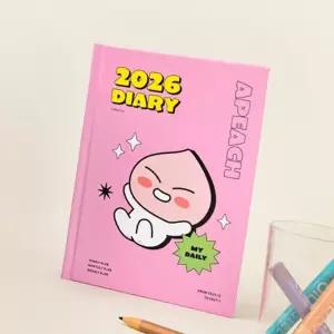 카카오프렌즈 2026 날짜형 양장 다이어리 어피치 스케줄관리 업무다이어리