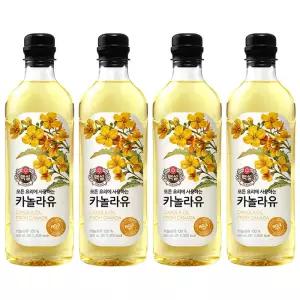 백설 카놀라유, 900ml, 4개