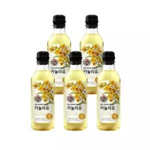 CJ 제일제당 백설 카놀라유 500mlx5개 식용유 기름