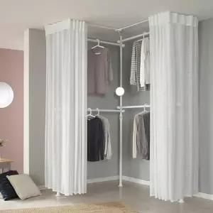 [왕자행거]왕자 네오스페이스 (코너형 드레스룸 3P 밀폐기본형) 체크시스루