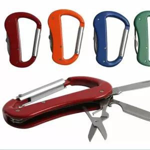 포함 1P 등산 카라비너 캠핑용 낚시 칼 가위