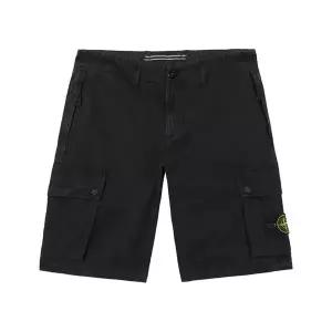 [스톤아일랜드] 버뮤다 카고 반바지 블랙 L100L08 S0003 V0029