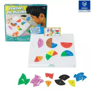 러닝리소스 분수 파이 퍼즐 기초 분수학습 퍼즐카드 크기비교 수학교구 장난감 초등 어린이