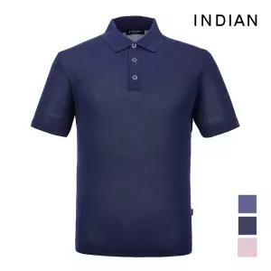 [INDIAN] 솔리드 폴로에리형 니트 카라티셔츠_MIUBSXM2371