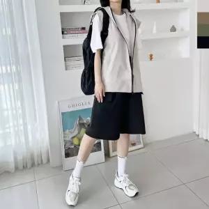 오버핏 고프코어 후드 세트 반바지 7부 GSS 여자 SF1020W-NP52W 바람막이 카고 조끼