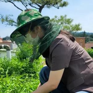 양봉용 모기 차단망 벌집 보호모자