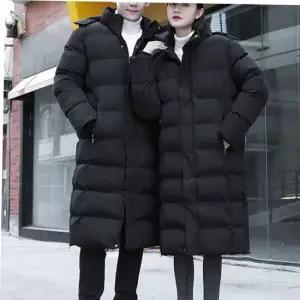 자켓 보온성 좋은 남성 겨울 외출 부드러운 퍼 롱 패딩