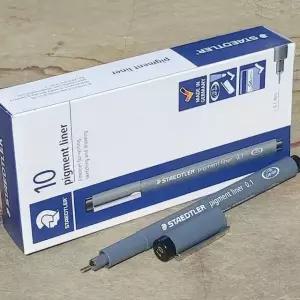 0.1mm Fineliner 스테들러 1다스 블랙 liner pigment 드로잉펜