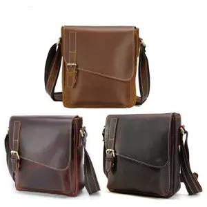 남성 크레이지 숄더백 복고풍 가죽 소가죽 크로스 바디백 내마모성 다기능 원픽5