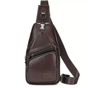 캐주얼 남성용 숄더백 가슴가죽 크로스백 가죽 소 배낭 가슴 가방 봄가을 원픽5