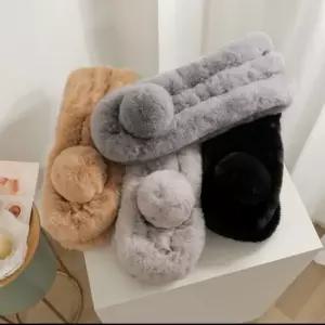 왕 방울 퍼 머플러 페이크 털 목도리 퍼목도리 퍼머플러 방울목도리 털방울 겨울목도리