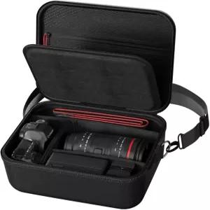 캐논 레벨 T7/EOS R100/R50/DSLR/니콘/소니/미러리스 카메라용 프로케이스 하드쉘 어깨끈 1개와 조절