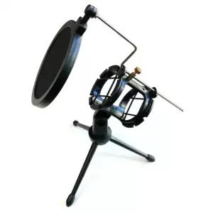 세발 책상용마이크거치대 팝필터형 탁상마이크스탠드 탁상용마이크거치대