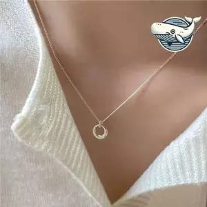 심플한 원형 링 펜던트 실버 목걸이 데일리 링목걸이 링펜던트 데일리목걸이 큐빅목걸이