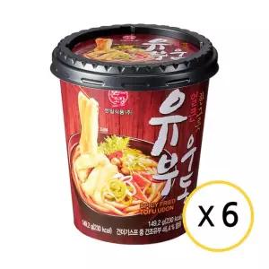 한일식품 본고장 얼큰유부우동한그릇 149.2g x 6개