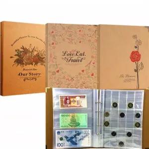 지폐보관 동전수집함 기념 동전 컬렉션 띠부띠부씰 우표 앨범 세계 화폐 취미