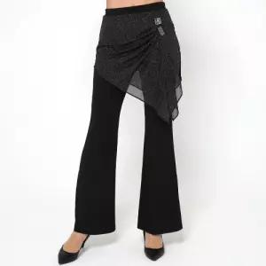 LDP17500 무지개띠망토 세트바지 슈트 여성 프린지 테마 삼바 라틴댄스 벨트 시즌 볼룸 팬츠 숙 성능 소녀